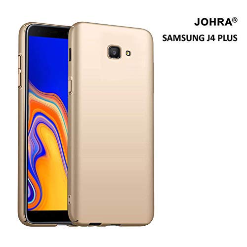 Johra® 4 Cut All Sides Protection Sleek Ipaky Hard Case Back Cover for Samsung Galaxy J4 Plus - Gold