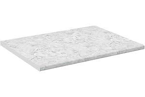 Vicco Encimera de Cocina R-Line, Mármol Blanco, 80 cm