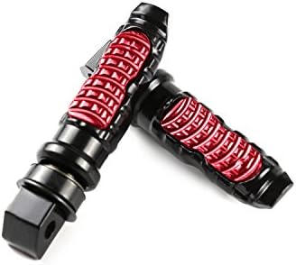 Motorcycle 8mm Universal CNC Passenger Rear Foot Pegs Pedal Footrest For Honda Yamaha Suzuki Kawasaki KTM Red