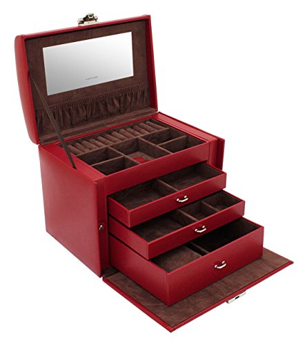 Friedrich|23 Damen-Schmuckkasten Cordoba Leder rot – 26391-4 - 4