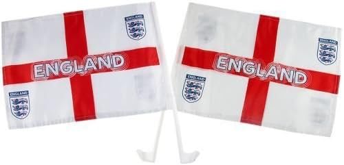 England F.A. Car Flag Twin Pack St George. A perfect product/gift to show support for the team you love. Also availible in other clubs.