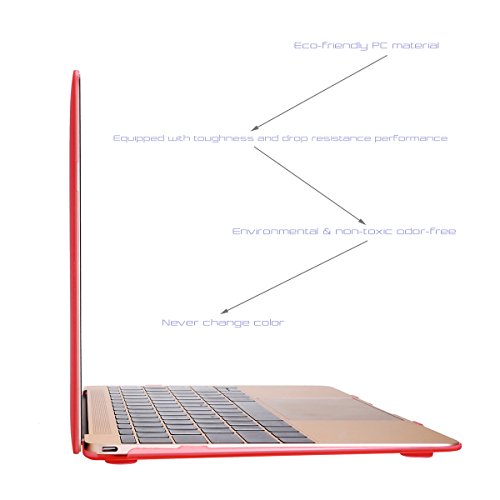 Elegantes und leichtes Cover Ultra Dünn Schutz Hülle Case Cover Schutzabdeckung Hardcase Notebook Hülle Hartschale Etui für Apple Macbook Air 11.6 Zoll(Modellnummer:A1370/A1465) in pink - 4