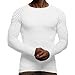 Produktbild Quaan Mode Herren Herbst Winter Gestreift Drapieren Stricken Lange Ärmel T-Shirt Bluse Sweatshirt Zur Seite Fahren Beiläufig Kürbis Outwear Jacke gemütlich warm Sonnenlicht Bodybuilding