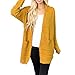Produktbild Tianwlio Mäntel Herbst Winter Damen Jacken Parka Warme Jacken Strickjacken Mode Solide Lange Ärmel Taschen Strickpullover Kimono Strickjacke Gelb S
