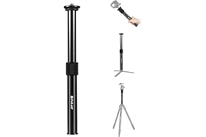 PULUZ DSLR-Kamera-Erweiterungshalterung, Verlängerungsstange, Metall, Stativ, Einbeinstativ, Gimbalverlängerung, 3/8 Zoll 1/4 Zoll Schraube, Teleskop-Verlängerungsstange, Standfuß