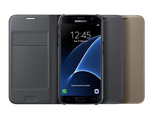 Samsung Flip Wallet - Funda Oficial Galaxy S7  Color Negro- Versi  n espa  ola
