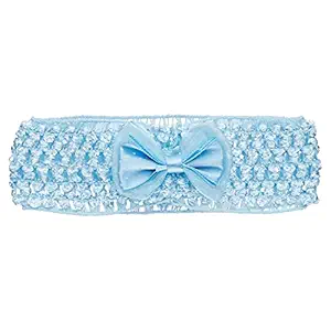 Amazon Brand - Solimo Kids Hair Bands with Blue Bow, Pack of 2