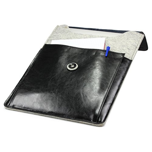 Original Urcover® Handgefertige Fashion Designer Mac-book Pro 13 Zoll Tasche Hülle Tasche Sleeve dpark Style Notebooktasche Laptophülle 13 Zoll Hell Grau Schwarz - 3