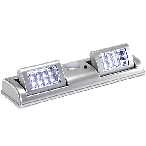 FISHTEC ® Lámpara domótica de 16 luces LED, con Detector por infrarrojos, 50 lumens