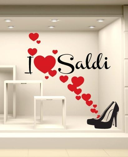 Window Sticker with "I Love Balances 2 – Measures 100 x 101 cm – Wall Stickers for Shop Windows Balances, Stickers, Stickers