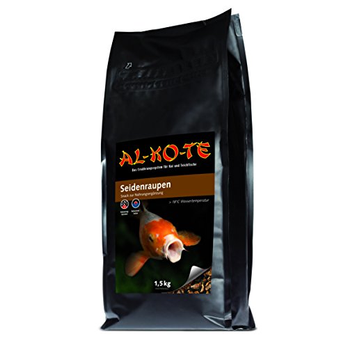 AL-KO-TE, Snack zur Nahrungsergänzung für Kois zum Hauptfutter, Seidenraupen, 1,5 kg