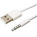 Produktbild USB 3,5mm Klinke Audio AUX Kabel MP3 Ladekabel Adapter Stecker USB A Port Weiß