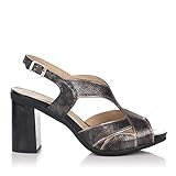  PITILLOS 5582 Sandalia Piel Plataforma Mujer Negro 39