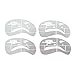 SODIAL(R)4 Styles Eyebrow Grooming Stencils Make Up Tool Brow Template Shaper Camber