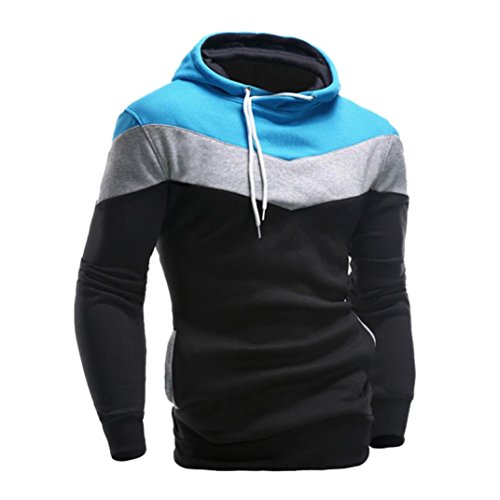 Sudaderas Hombre,Xinan Bohemia Retro Invierno Hoodie de Manga Larga Ropa para Hombres (2XL, Negro)