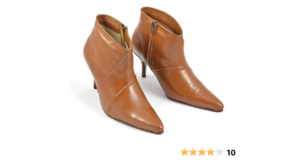 pointed tan ankle boots