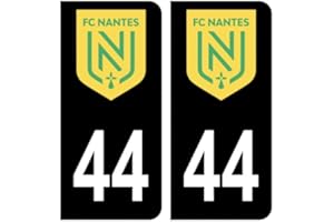 HADEXIA Autocollant Sticker Plaque d'immatriculation 44 Club Football Club Nantes Noir