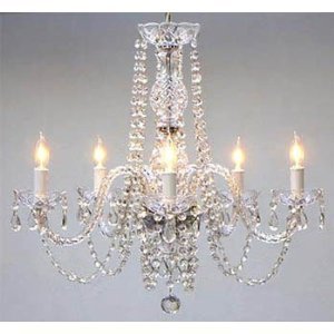 New! AUTHENTIC ALL CRYSTAL CHANDELIER CHANDELIERS LIGHTING Ceiling Light Lamp Hanging Fixture 230V H 63.00 cm X W 61.00 cm