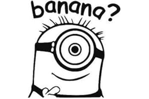 1ST-CLASS-DESIGNS Autocollants pour voiture "Banane?", conception de Minion, différentes couleurs disponible