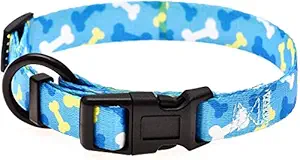 PoochBox Nylon Soft Printed Dog/Cat Leash & Collar Set for Small Breed Puppy and Cat (Colour May Vary), Nylon, (Pack of 1)