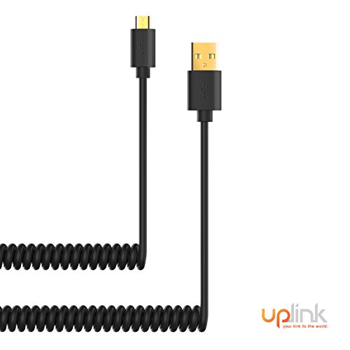 CSL – 1,5m Micro USB auf USB Kabel / Spiralkabel / besonders strapazierfähiges Kabel | 40cm – 150cm | flexibles Lade- und Datenkabel für Android, Samsung, HTC, Motorola, Nokia, LG, HP, Sony, Blackberry und mehr - 3