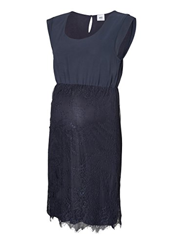 Mamalicious Navy Lacer Cap Special Occasion, Wedding Guest, Summer Party Maternity Dress Blue (Sizes 8-16) (Medium 10-12)