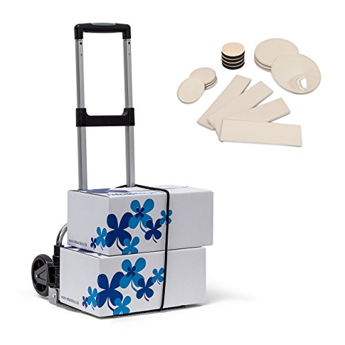2 teiliges Transportset Profi, Möbelgleiter Set, Filzgleiter und Teppichgleiter, Sackkarre 60 kg, Transportkarre