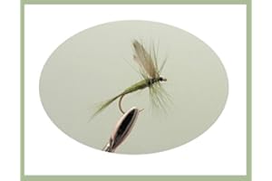 TROUTFLIES UK DRY FLIES Olive Dun Trout Flies, 12 Pack Olive Dunn, Mixed Size 12/14/16, For Fly Fishing