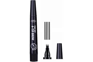 LDJYEONS Lápiz de Cejas Impermeable y Resistente al Sudor, No Se Decolora, Efecto Duradero (Negro)