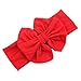 Cute Baby Girls Kids Stretch Bowknot Headband Hairband (Red)