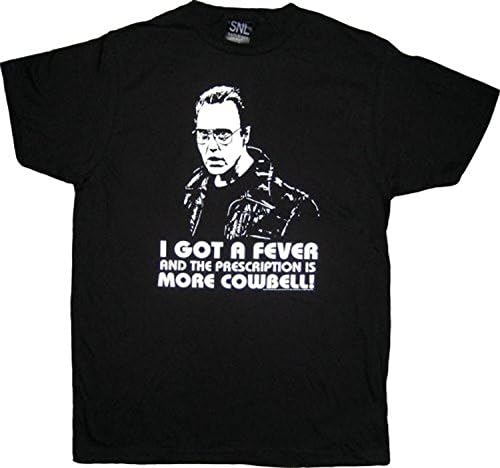 SNL Saturday Night Live Christopher Walken More Cowbell Black T-Shirt (Medium)
