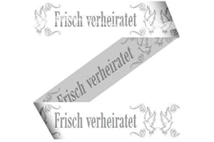 ALL4YOURPARTY Folat Absperrband Warnband 15 m Weiß. Frisch Hochzeit verheiratet Hochzeit Deko Girlande