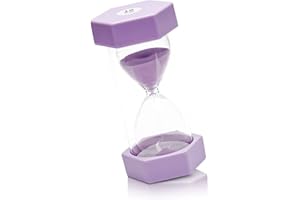 EMHTHME Clessidra Bambini, Timer per bambini, Sabbia Timer, Clessidre colorate, Regalo creativo per bambini, Assistente di gestione del tempo(Macaron Viola, 10 minuti)