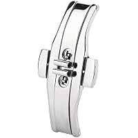 Chiusura Deployante A Doppio Pulsante Per Orologio In Acciaio Inox Lucido – Per Cinturini Da 19mm, Aggiungi Eleganza Al Tuo Orologio