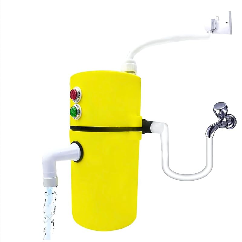 Drumstone 𝟏𝟓 𝐘𝐄𝐀𝐑𝐒 𝐖𝐀𝐑𝐑𝐀𝐍𝐓𝐘 Mini Portable Instant Water Geyser, Hot Cooler Heater, Electric Saving, Shock Proo