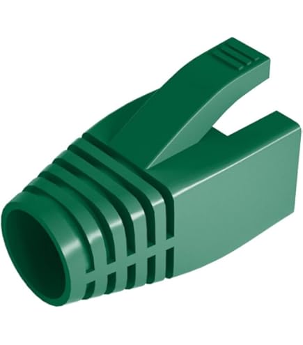 100-Pack Red RJ45 Cable Boots - Strain Relief Covers For CAT5E CAT6 Ethernet Cables