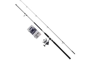 Shakespeare Salt Mackerel Masher Combo; 3 m Rod and Reel Set, Spinning Setup with Hard Case Box, Lures and End Tackle, Inshore Fishing for Mackerel, Blue and White, 40-100g