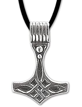 Anhänger Thors Hammer Knotenwerk 925er Silber Keltischer Schmuck Amulett - Schutzamulett - mit Lederhalsband Schmucksäckchen...
