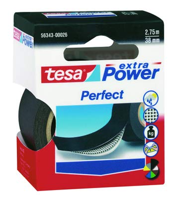 Preisvergleich Produktbild tesa Gewebeband, 19 mm x 2,75 m, schwarz, 10 Rollen