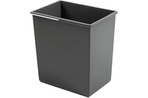 Hailo Replacement Bin 20L Basalt Grey Plastic Rectangular Kitchen Waste Bin Insert
