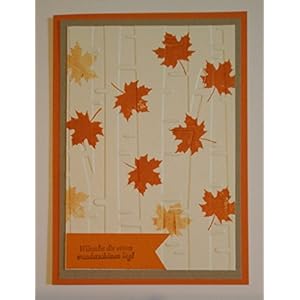 Grußkarte Herbstwald (Stampin up)