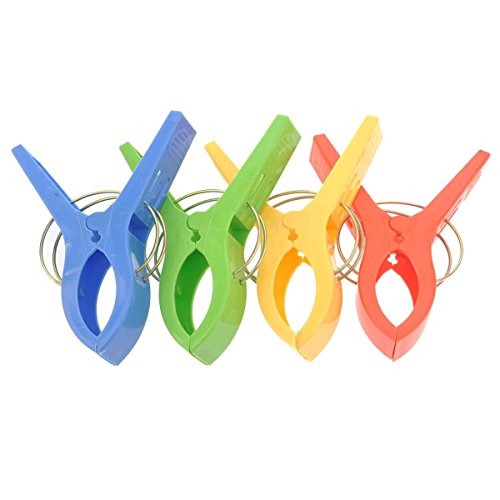 Zedtom 4PC große Plastic Wäscheklammern Wäscheklammer Klammern Clothespins,12x9x2cm/Stück,Plastic Wäscheklammern in verschiedenen Farben(rot,blau,grün,gelb)