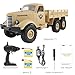 Produktbild Bescita Ferngesteuerte Auto, JJRC Q60 RC Auto 1:16 Skala 2,4G Fernbedienung 6WD Verfolgt Off-Road Militär Lkw Auto RTR (Gelb)