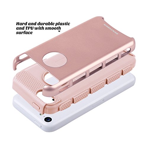BENTOBEN Carcasas 5C Carcasa iPhone 5C 2 in 1 Carcasas iPhone 5C revestimiento pl stico duro y TPU blando capa doble h brida a prueba de golpes Funda para Apple iPhone 5C Rosa Oro Oro rosado reviews BENTOBEN Carcasas 5C Carcasa iPhone 5C 2 in 1 Carcasas iPhone 5C revestimiento pl stico duro y TPU blando capa doble h brida a prueba de golpes Funda para Apple iPhone 5C Rosa Oro Oro rosado
