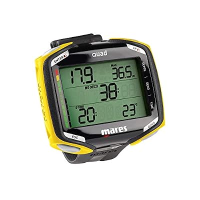 Mares 414134, Horloge pour plongée Unisexe - Adulte, Noir/Jaune Clair, Taille Unique