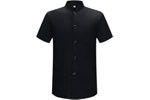 MISEMIYA - Chaqueta Cocinero Hombre Uniformes Chef Cocinero DE Bar Restaurante con Mangas Cortas - Ref.843