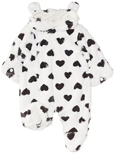 Pumpkin Patch Baby Girls 0-24m Furry All In One Footies, White (Milk), 12-18 Months