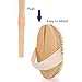 ACEVIVI Body Bath Brush - 100% Natural Bristles Therapeutic Body Dry Brush Comes with a Long Handle and Detachable Brush Heads - FREE Horse Hair Face Brush