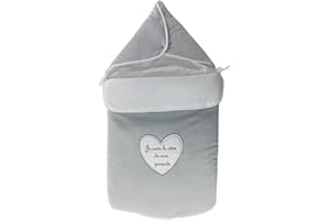 FRUIT DE MA PASSION Nid d'ange pour bébé 0 à 6 Mois gris - Je suis le rêve de mes parents