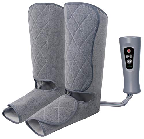 Oliver James Masajeador de Pies y Piernas Aire Compresión Massager 4 Modos y Intensidades Masaje de Piernas para Mejorar Circulación Relajación de Fatiga Alivio del los Dolores de los Músculos, Estrés